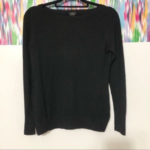 Talbots black 100% merino wool sweater